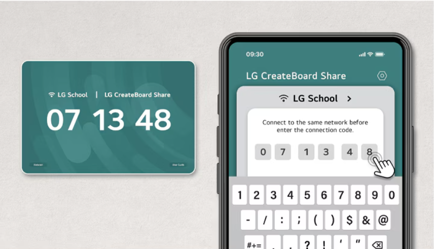 LG CreateBoard Share Connection
