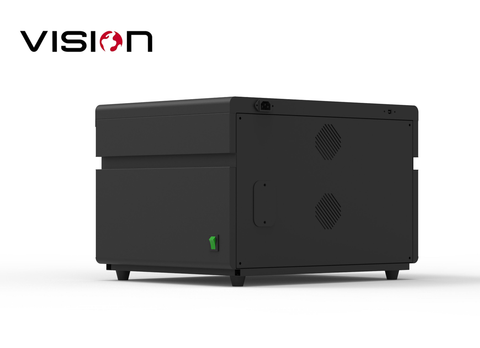 Giao diện nhìn khá cứng cáp của tủ sạc vision OM16